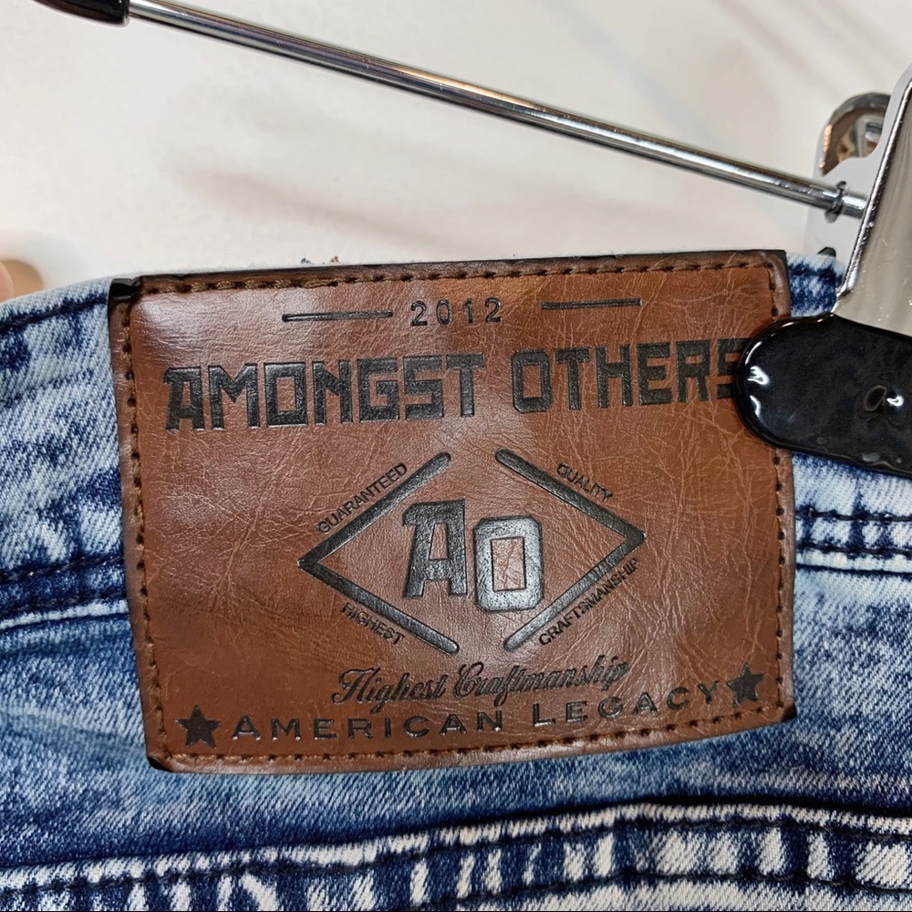 MENS AMONGST OTHERS Slim Stretch acid wash jeans 1969 - Picture 7 of 12